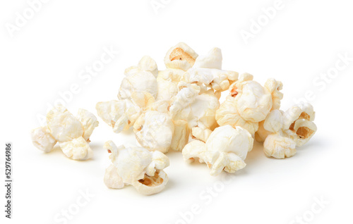 Popcorn isolated on white background. Clipping path.