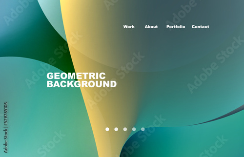 Abstract liquid background for your landing page design. Web page for website or mobile app wallpaper