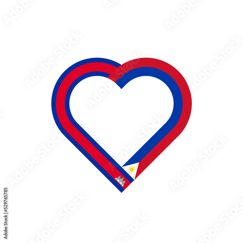 Free Download friendship concept. heart ribbon icon of cambodia and philippines flags. vector illustration isolated on white background - GFXLoad