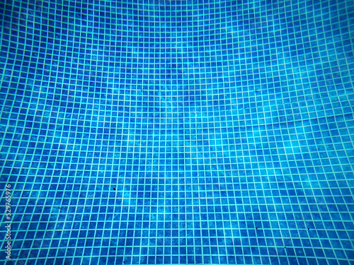 Wallpaper Mural blue mosaic tiles under water background Torontodigital.ca