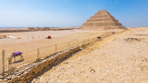 Saqqara  Egypt  August 29  2022 - The Step Pyramid of Djoser  Saqqara  Egypt
