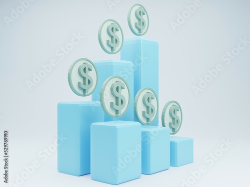 3d render of Online Payment concept, transaction receipt online payment icon. 