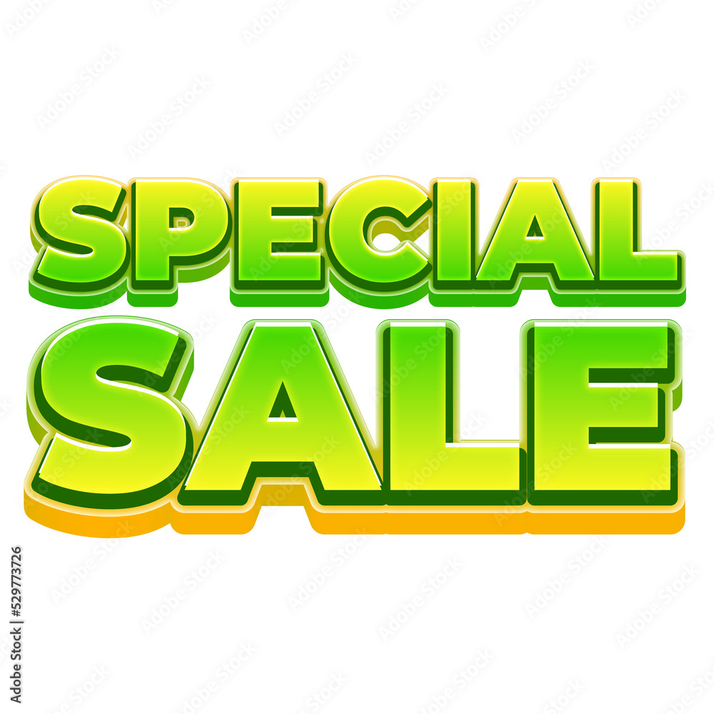 Special Sale 3D Marketing Label Text Special Sale 3D Marketing Label Text