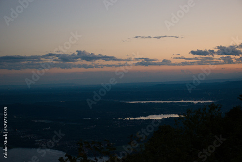 tramonto sulla pianura padana