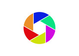 colorful circle shutter logo