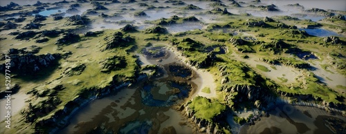 Original 3D Landscape.   Procedurally created.   This is not a real location. photo