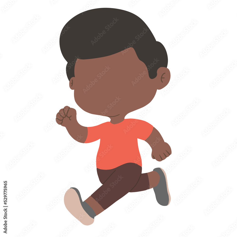 Running boy flat design character Running boy flat design character