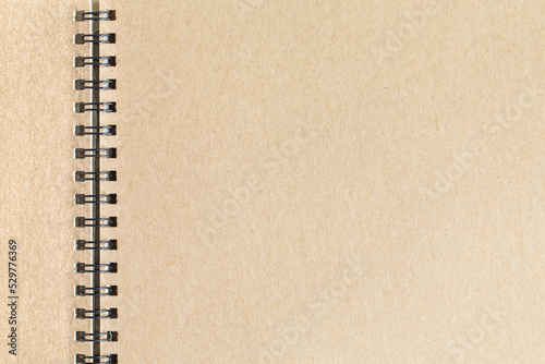 Blank Spiral Notebook with Line Paper Isolated