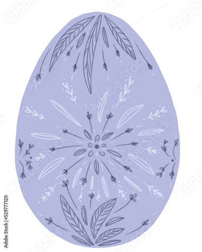 blue Easter egg illustrations