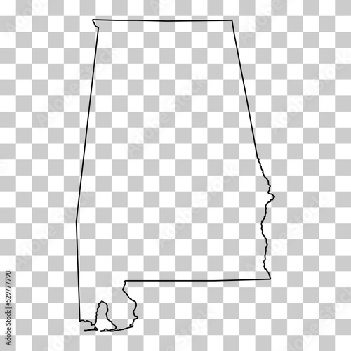 Alabama shape, united states of america. Flat concept icon symbol vector illustration