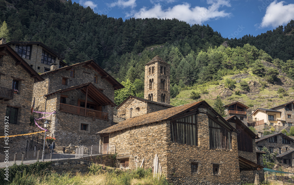The Village of Pal with Romanesque Church in Andorra