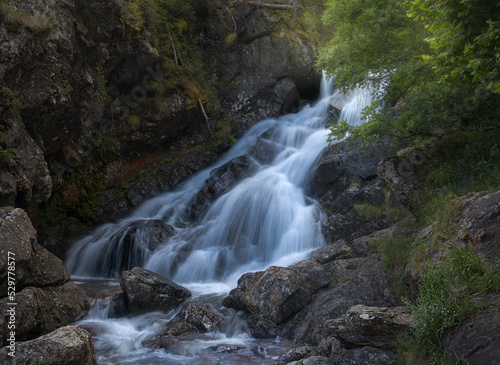 Waterfall at Comapedrosa Natural Park in Andorra