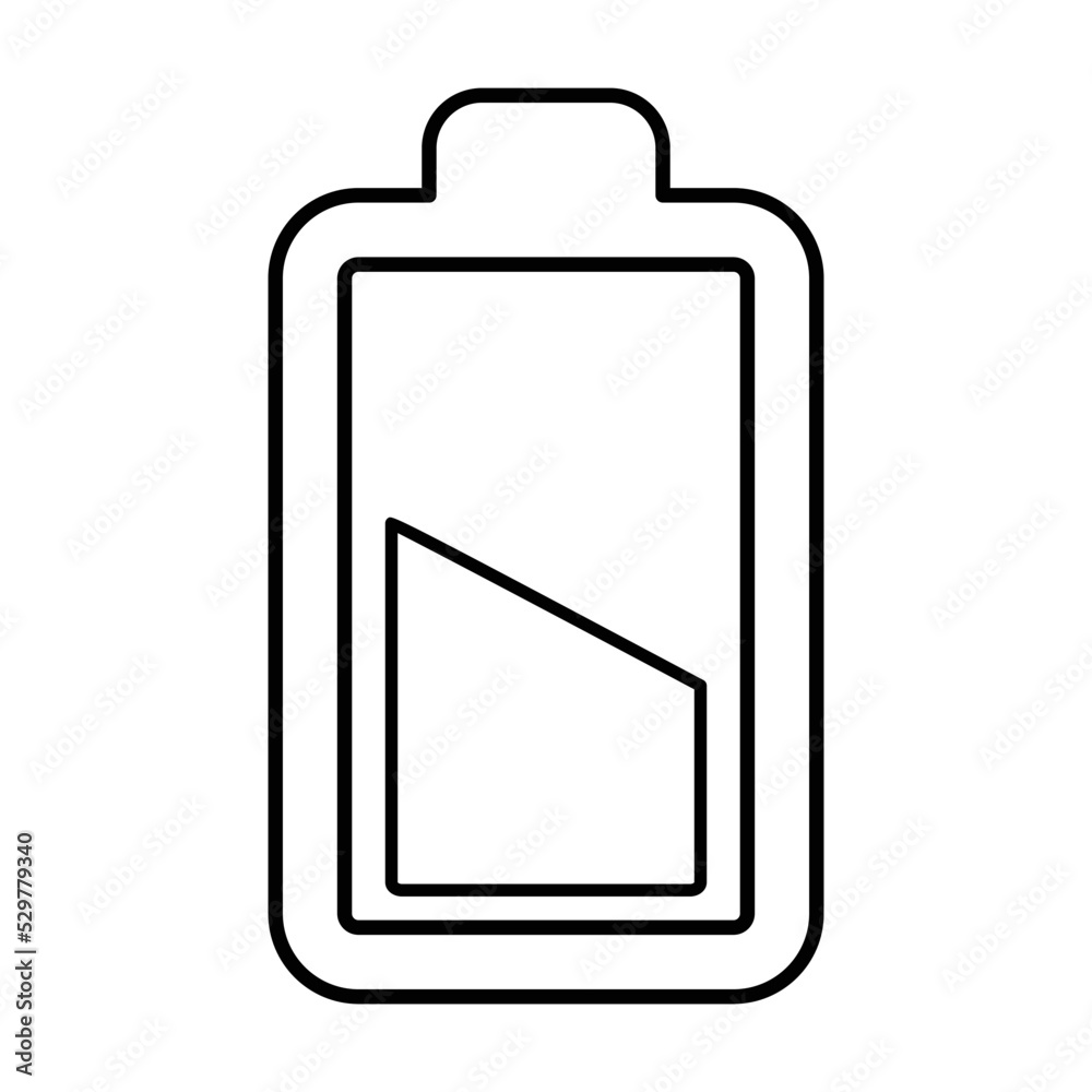 Half charge battery icon Half charge battery icon