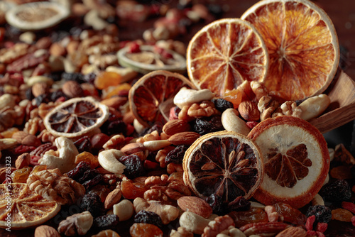 Fototapeta Naklejka Na Ścianę i Meble -  Dried fruits and nuts.