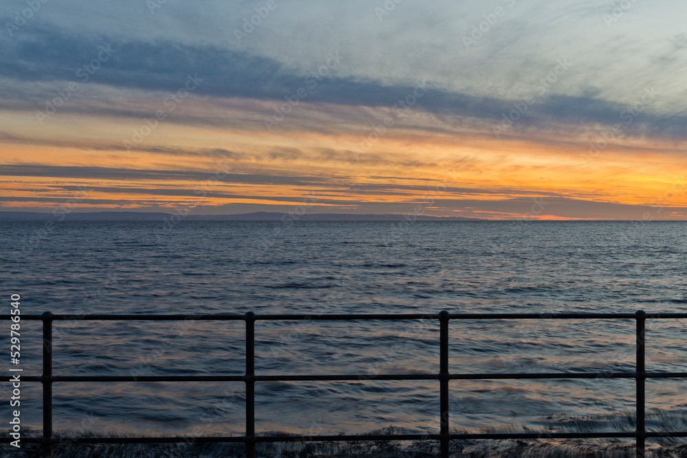 Brean Beach at Sunset, Somerset, England Brean Beach at Sunset, Somerset, England