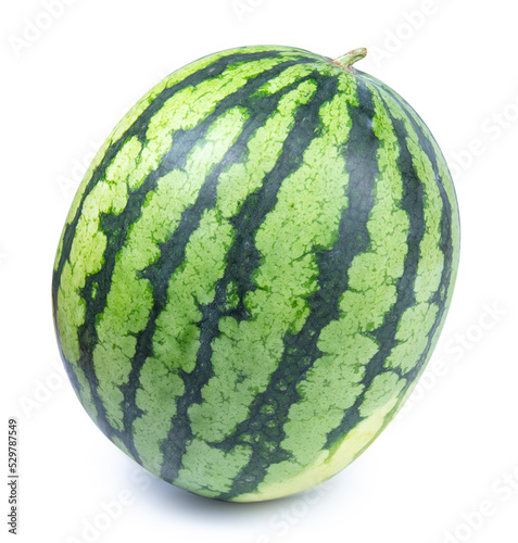yellow watermelon fruit isolated on white background