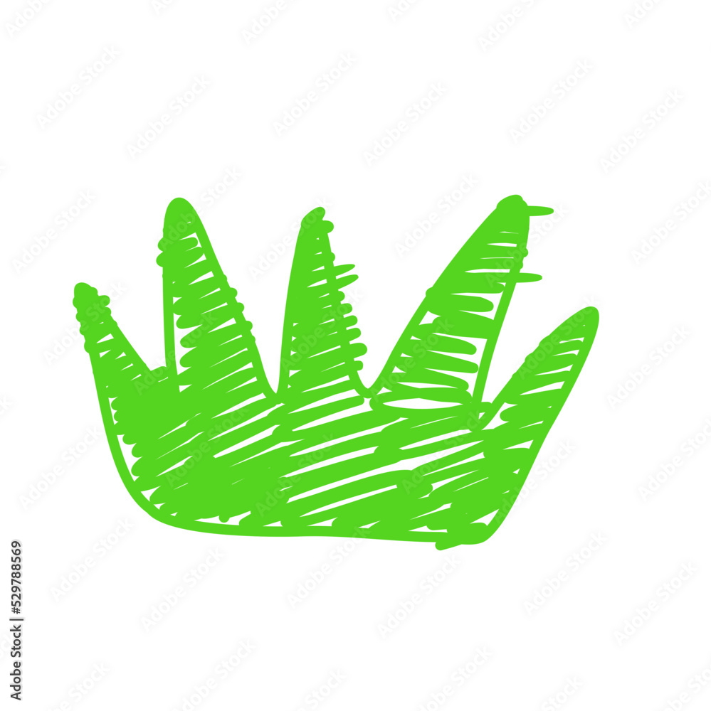 Kids drawing grass bush garden Park decoration Kids drawing grass bush garden Park decoration
