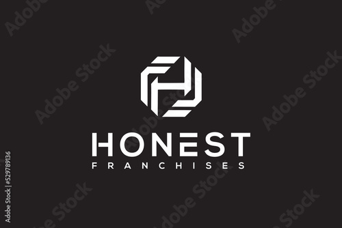 letter hf logo design