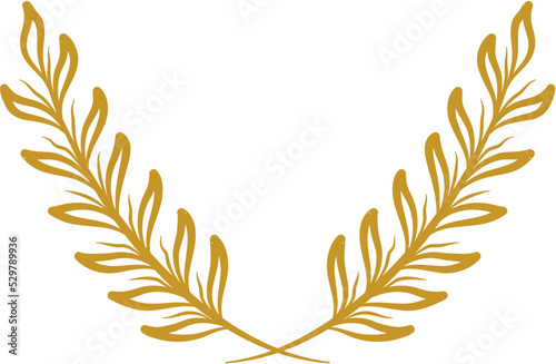 Gold Coat of Arm Leaves