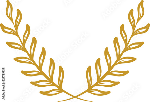 Gold Coat of Arm Leaves