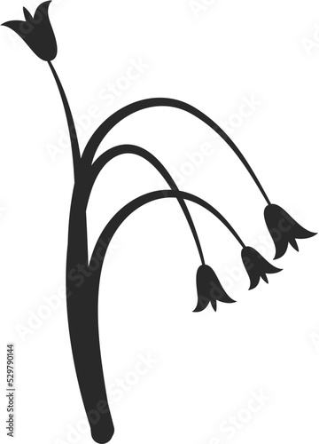 Bluebell Flower Silhouette