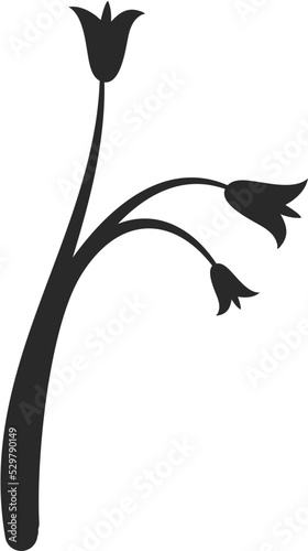 Bluebell Flower Silhouette