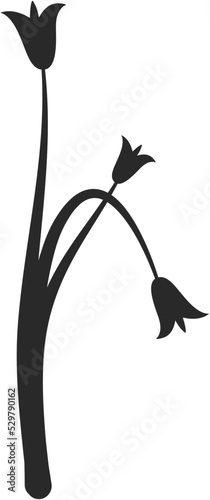 Bluebell Flower Silhouette