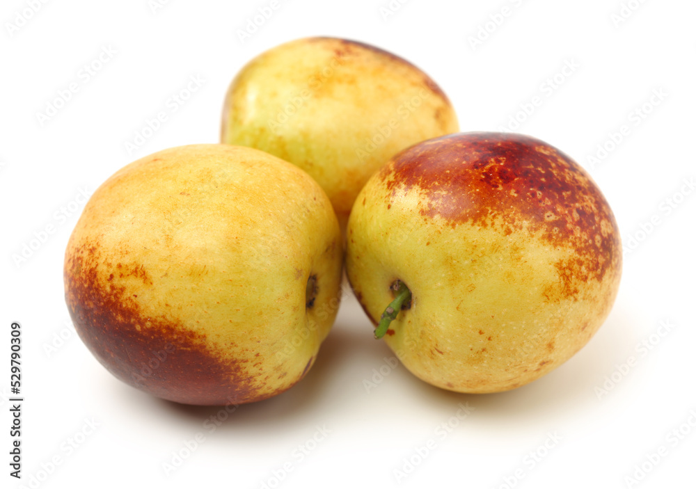 winter jujube on white background winter jujube on white background