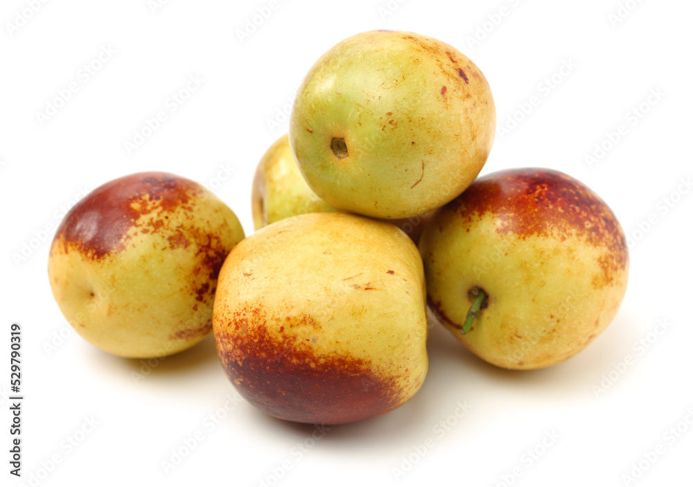 winter jujube on white background winter jujube on white background