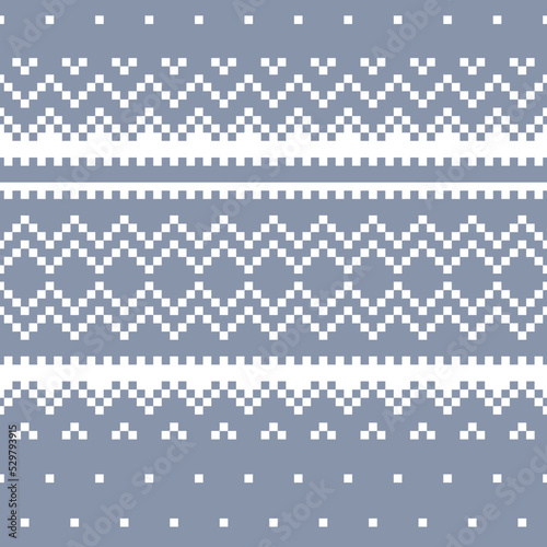 Winter knitting seamless pattern vector. Scandinavian traditional knitwear.
