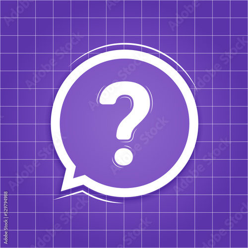 Question Mark on Speech Bubble for help and support