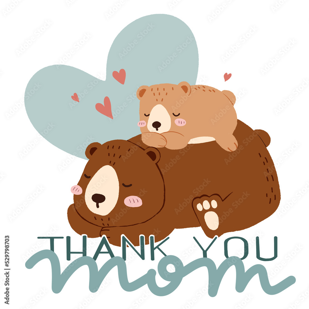 Fototapeta premium Mama and Baby Bear
