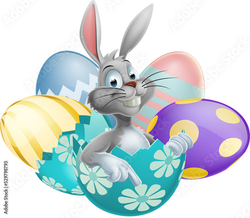 Easter Egg White Rabbit