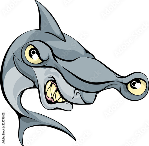 Hammer head shark cartoon