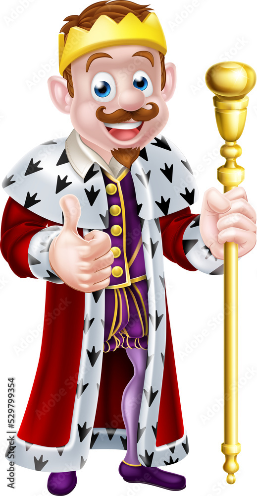 King Cartoon Illustration King Cartoon Illustration