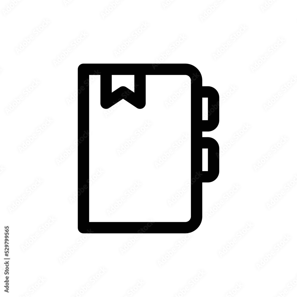 Notebook icon for education symbol Notebook icon for education symbol