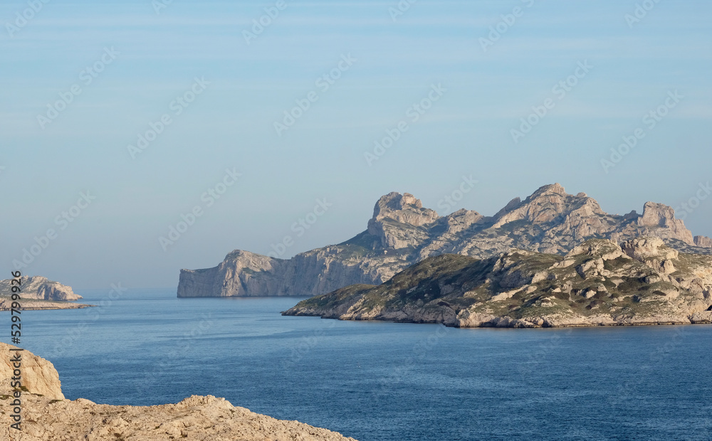Coastal landscape outside of Marseille, France
