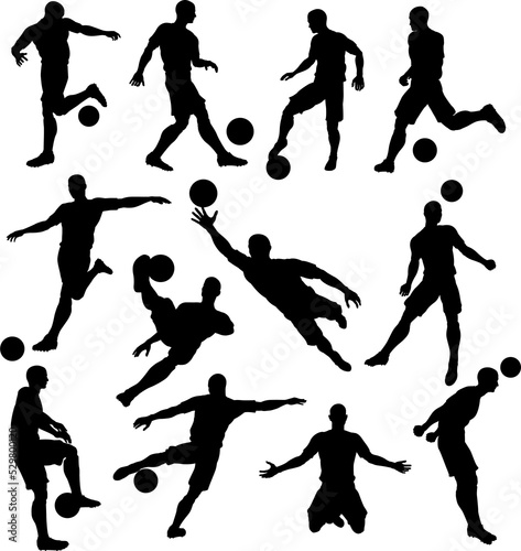 Soccer Player Silhouettes photo
