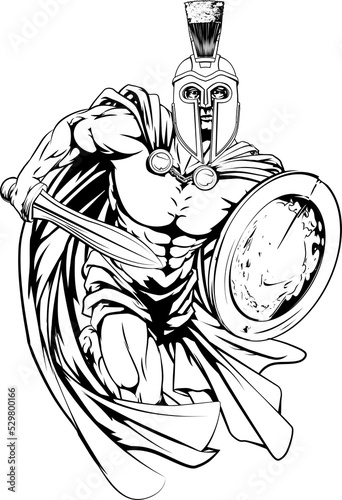 Spartan man running