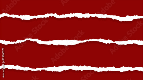 Three long piece of torn papers