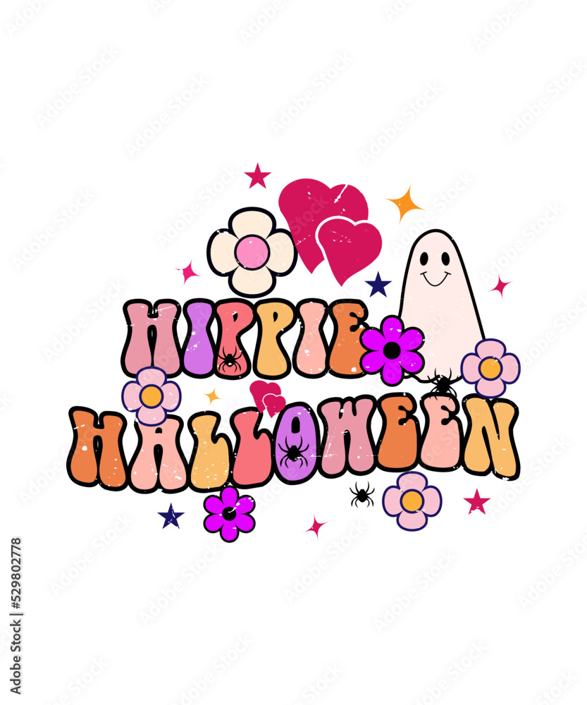 Fototapeta premium hippie halloween sublimation ,vector t shirt design