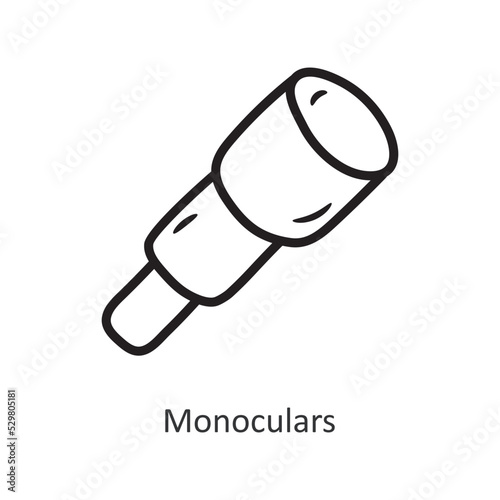 Monoculars vector outline Icon Design illustration. Gaming Symbol on White background EPS 10 File