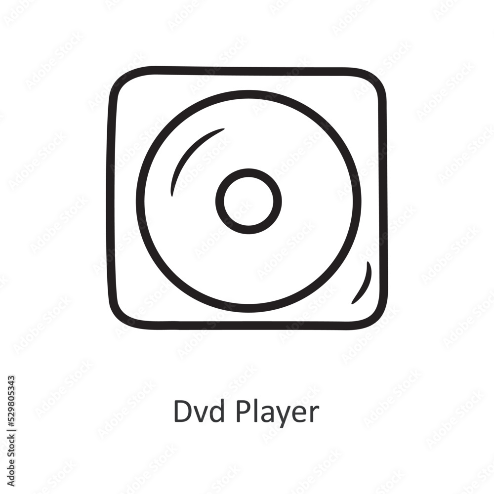 Dvd Player vector outline Icon Design illustration. Gaming Symbol on White background EPS 10 File Dvd Player vector outline Icon Design illustration. Gaming Symbol on White background EPS 10 File