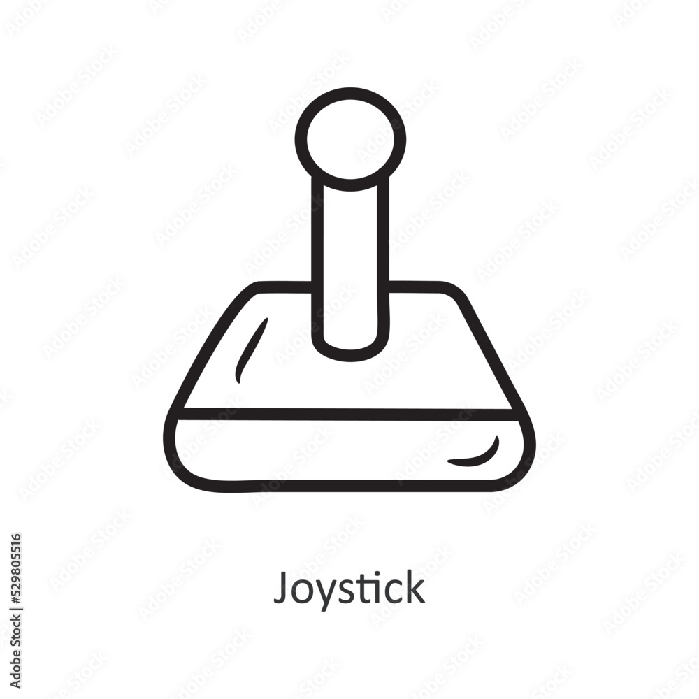 Joystick vector outline Icon Design illustration. Gaming Symbol on White background EPS 10 File Joystick vector outline Icon Design illustration. Gaming Symbol on White background EPS 10 File
