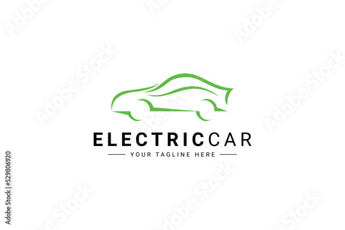 electric car modern logo template