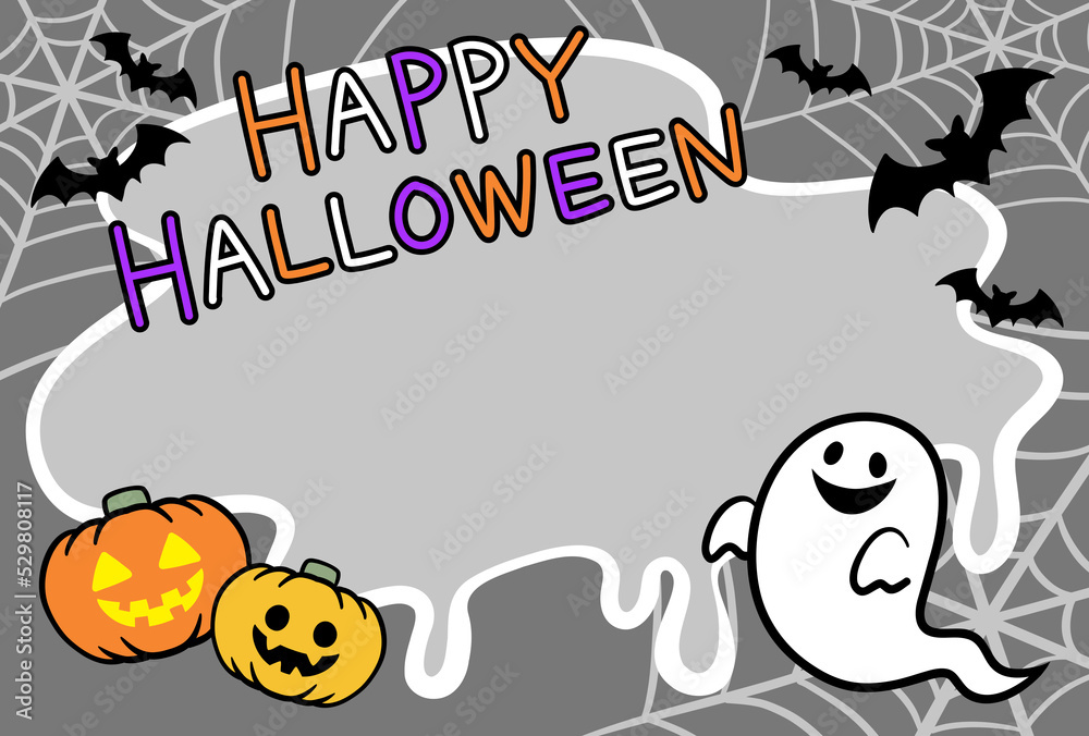 Fototapeta premium ハロウィーンの文字入りメッセージカード