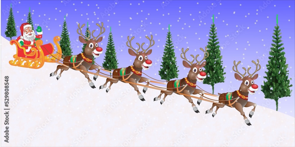 christmas card with reindeer christmas card with reindeer