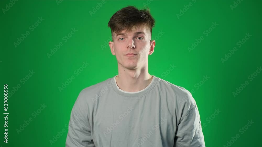Man crossing arms gesturing no Man crossing arms gesturing no