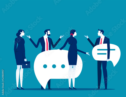 Business meeting. Business teamwork vector illustration concept