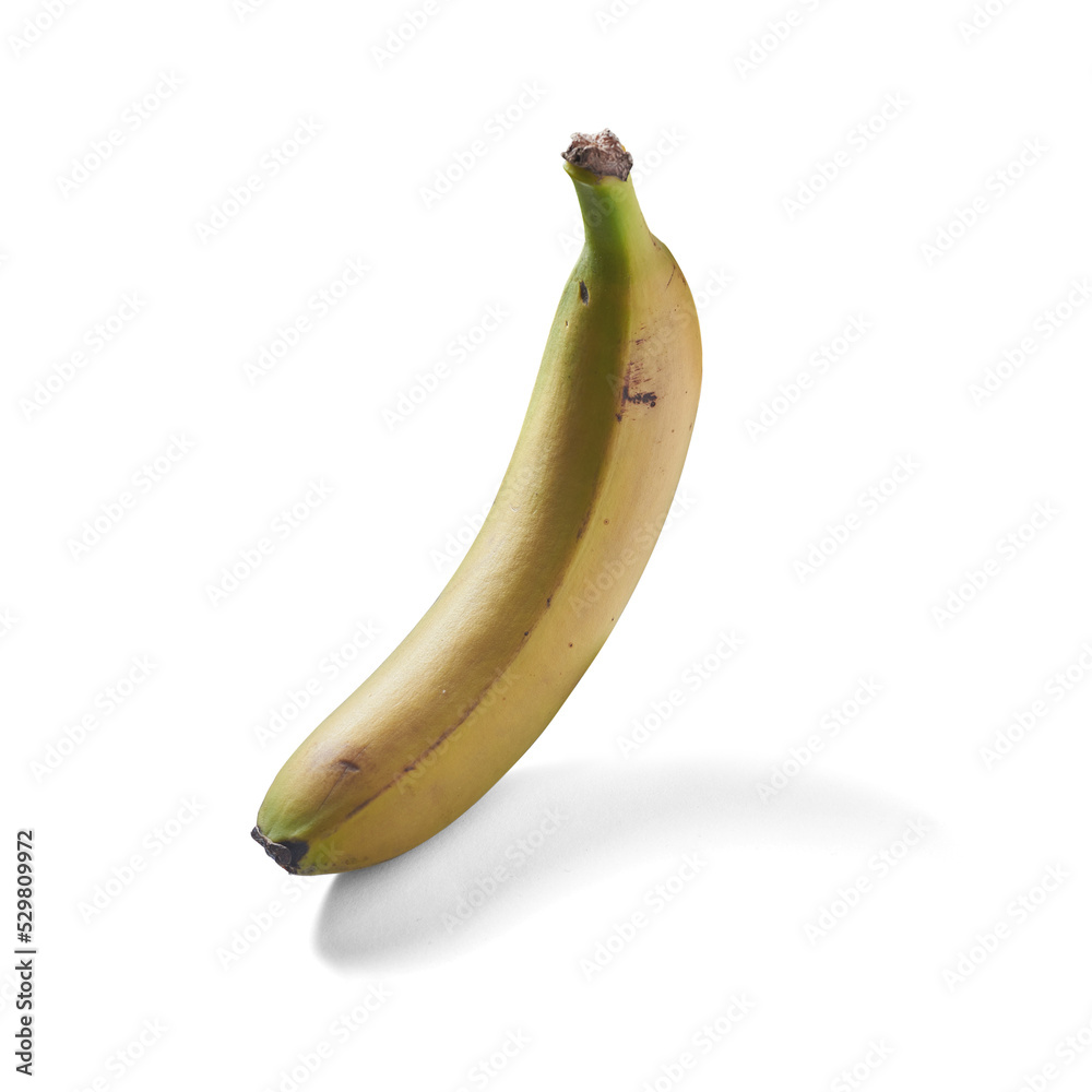Yellow canarian banana with a semitransparent shadow Yellow canarian banana with a semitransparent shadow